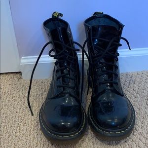 Dr. Martens- Patent Leather Lace Up Boots
